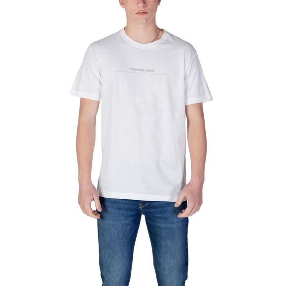 Calvin Klein Jeans Short Sleeve Crew Neck Tee Men white Shirts